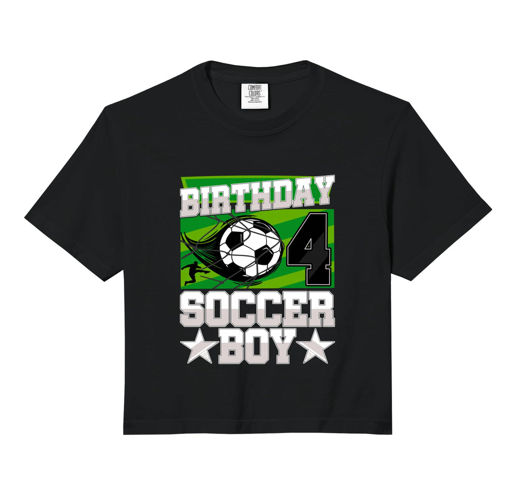 Soccer Birthday Party 4Th Birthday 4 Years T-Shirt - Graphic Print Unisex