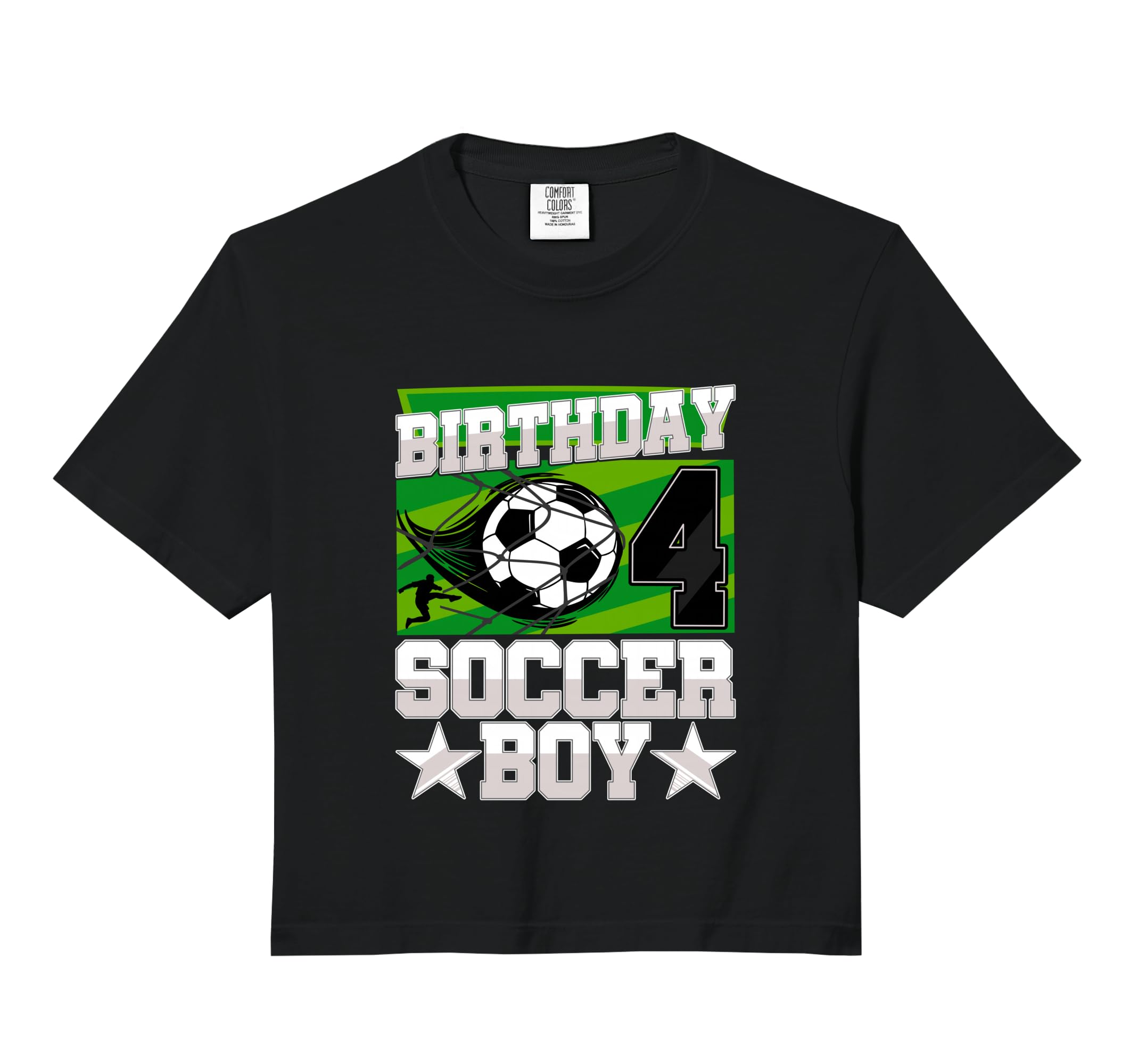 Soccer Birthday Party 4Th Birthday 4 Years T-Shirt - Graphic Print Unisex