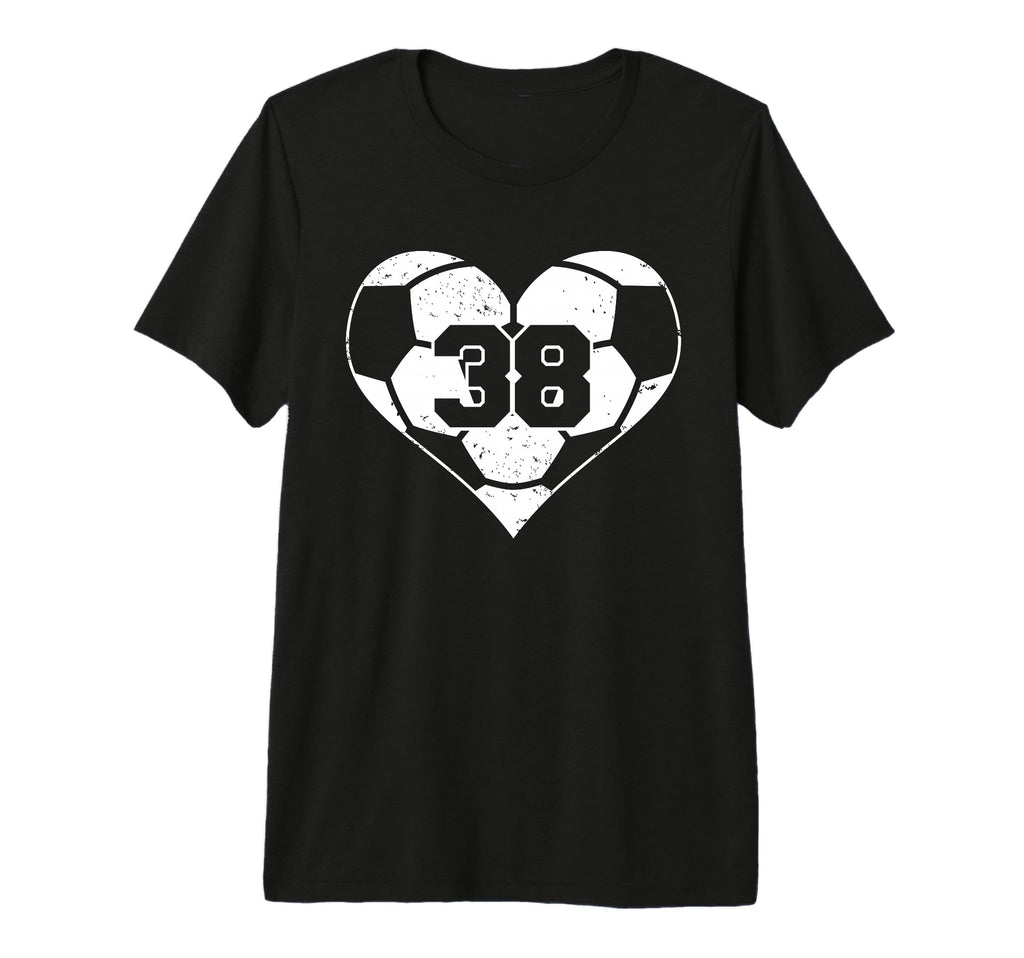 Soccer Number 38 Jersey Funny Soccer T-Shirt - Custom Art Print for Adults