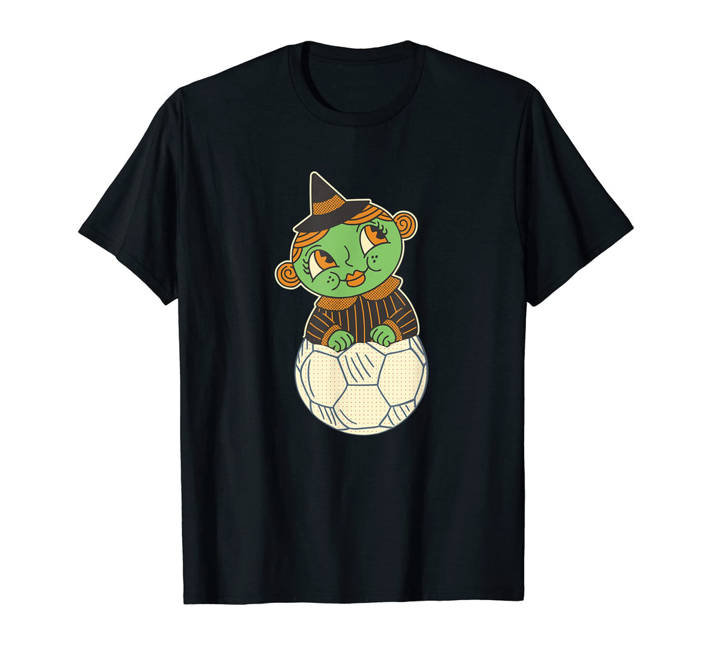 Halloween Witch Soccer T-Shirt - Fun Novelty Design Men Women