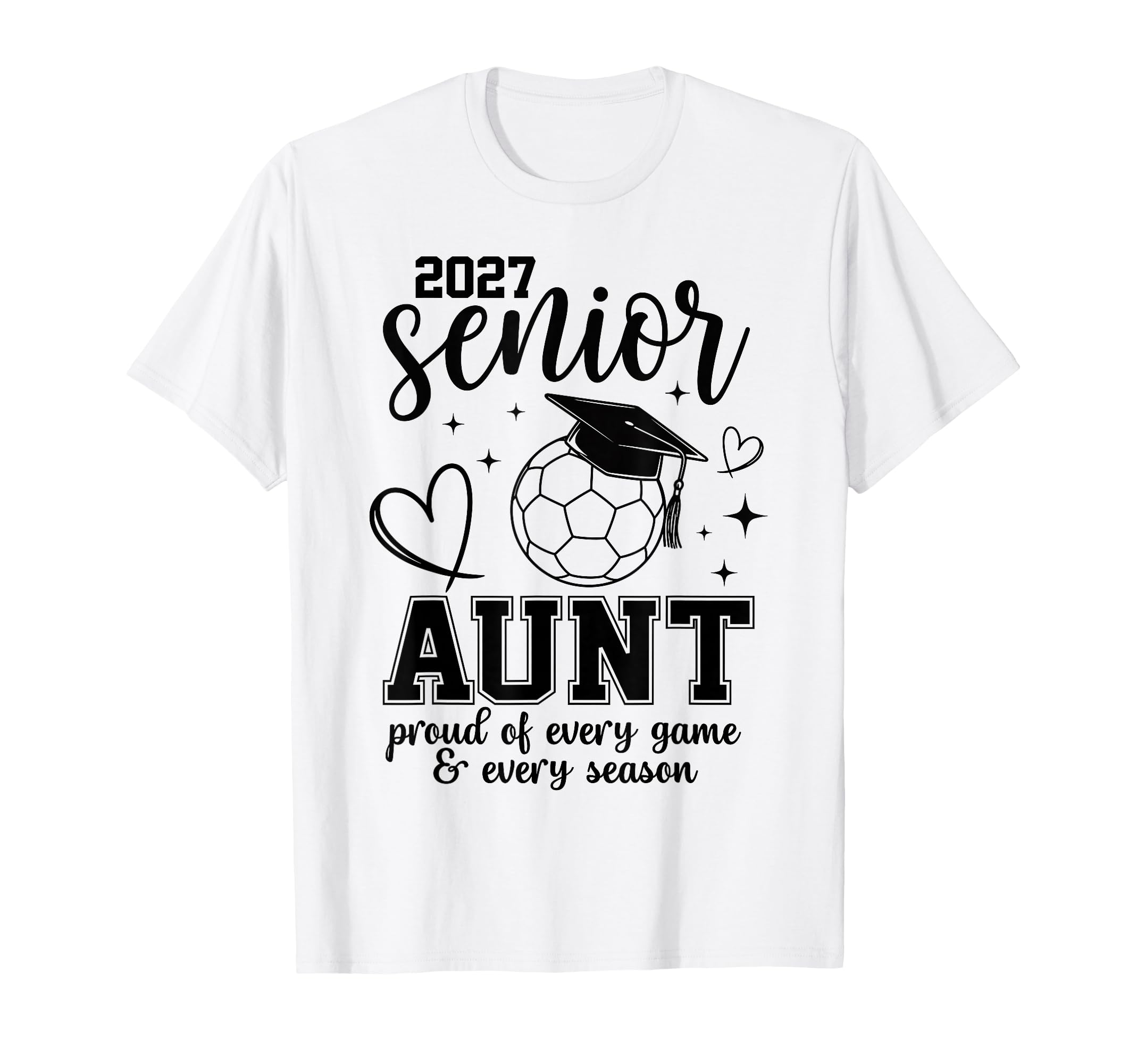 2027 Senior Soccer Aunt Proud Family T-Shirt - Novelty Apparel for Adults
