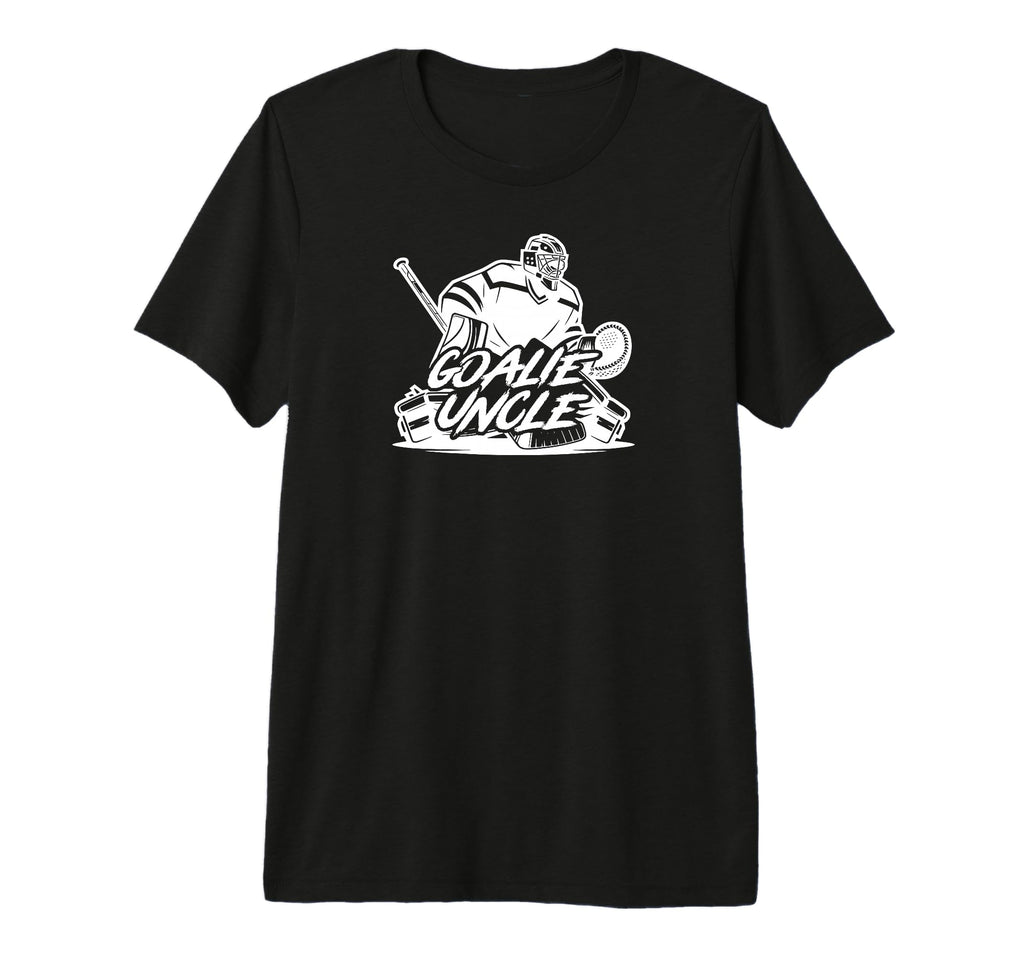 Mens Ice Hockey Goalie Uncle Hockey T-Shirt - Novelty Apparel for Adults