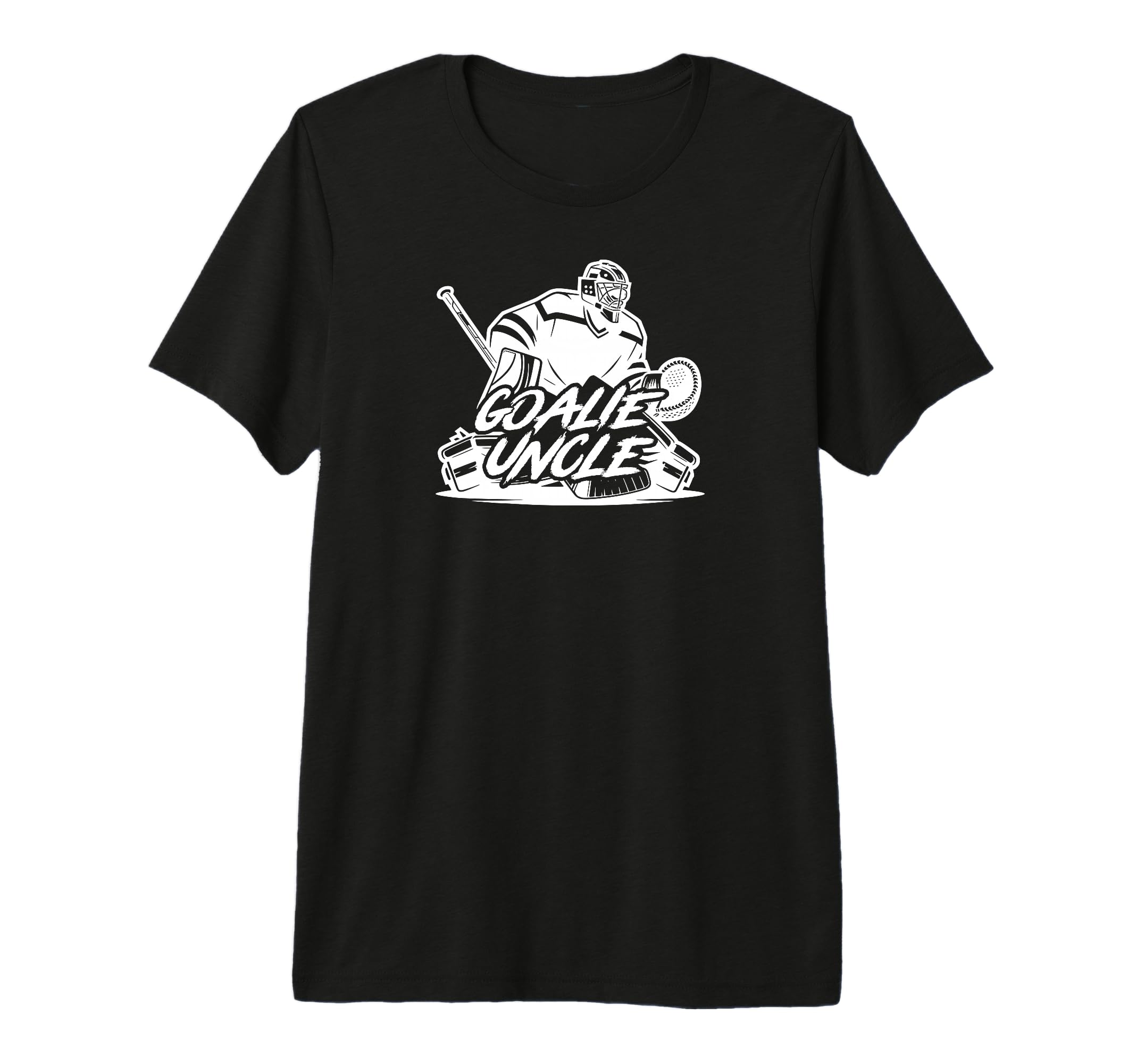 Mens Ice Hockey Goalie Uncle Hockey T-Shirt - Novelty Apparel for Adults