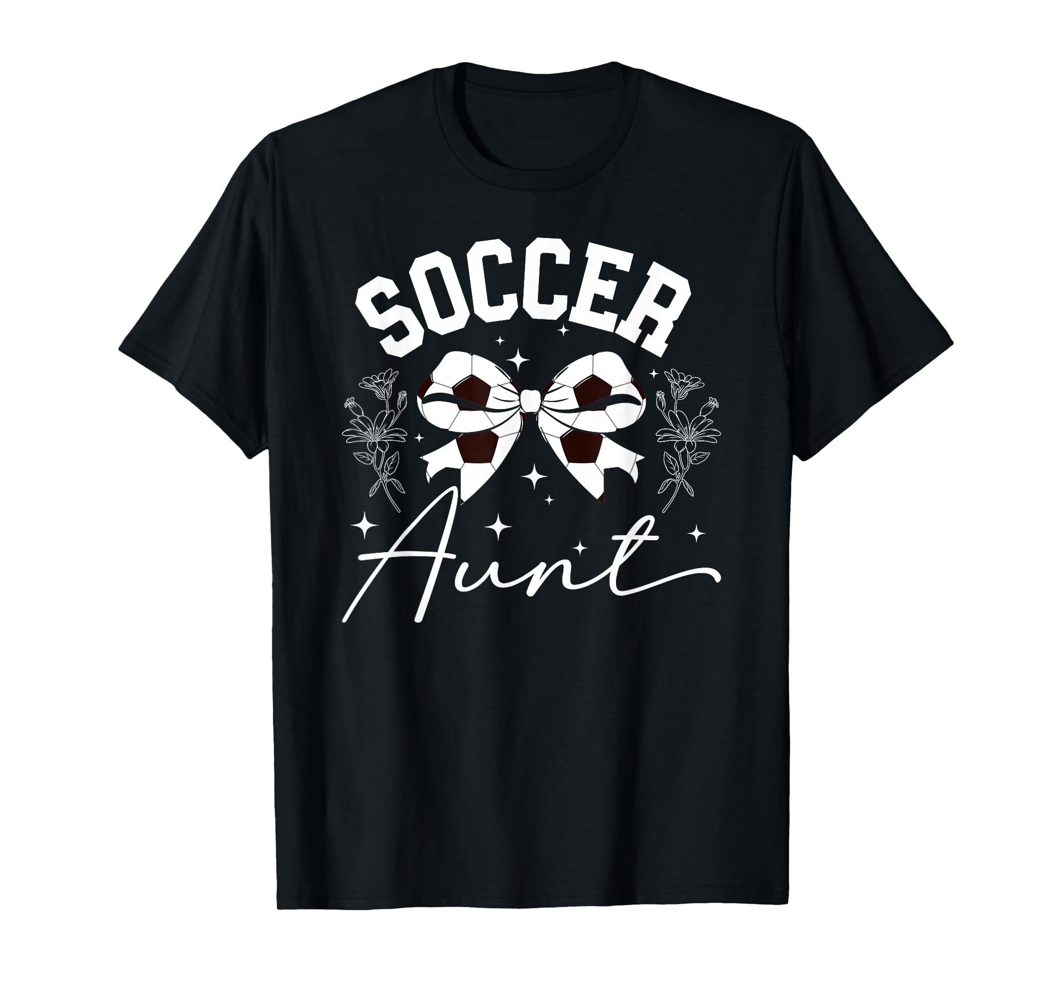 Soccer Aunt Coquette Soccer T-Shirt - Casual Everyday Wear for Adults