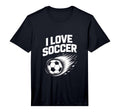 Mens I Love Soccer Enthusiast Sports T-Shirt - Streetwear Style Unisex