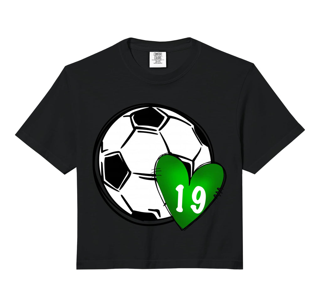 Personalised Football Heart Mum T-Shirt - Fun Novelty Design for Adults