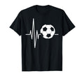 Heartbeat Soccer Player Ball Soccer T-Shirt - Streetwear Style Unisex
