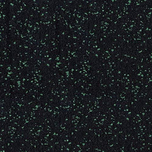 American Floor Mats 1/4in (7mm) Thick 10% Green 4' x 18' Heavy Duty Rubber Rolls, Protective Exercise Mats, Home Gym Rubber Flooring