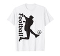 Football Soccer Player Kick Action T-Shirt - Fun Novelty Design Men Women