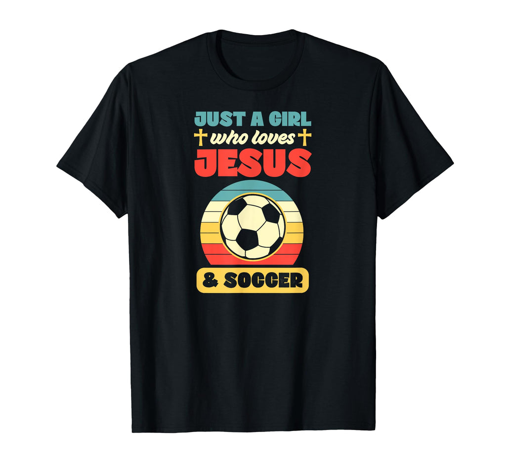 Just Who Loves Jesus And Soccer Christian T-Shirt - Minimalist Print Unisex