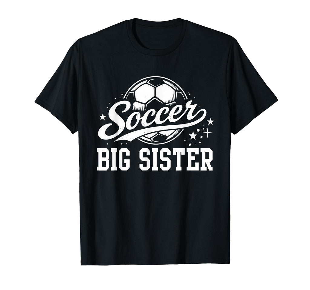 Soccer Big Sister Soccer Ball T-Shirt - Custom Art Print for Adults