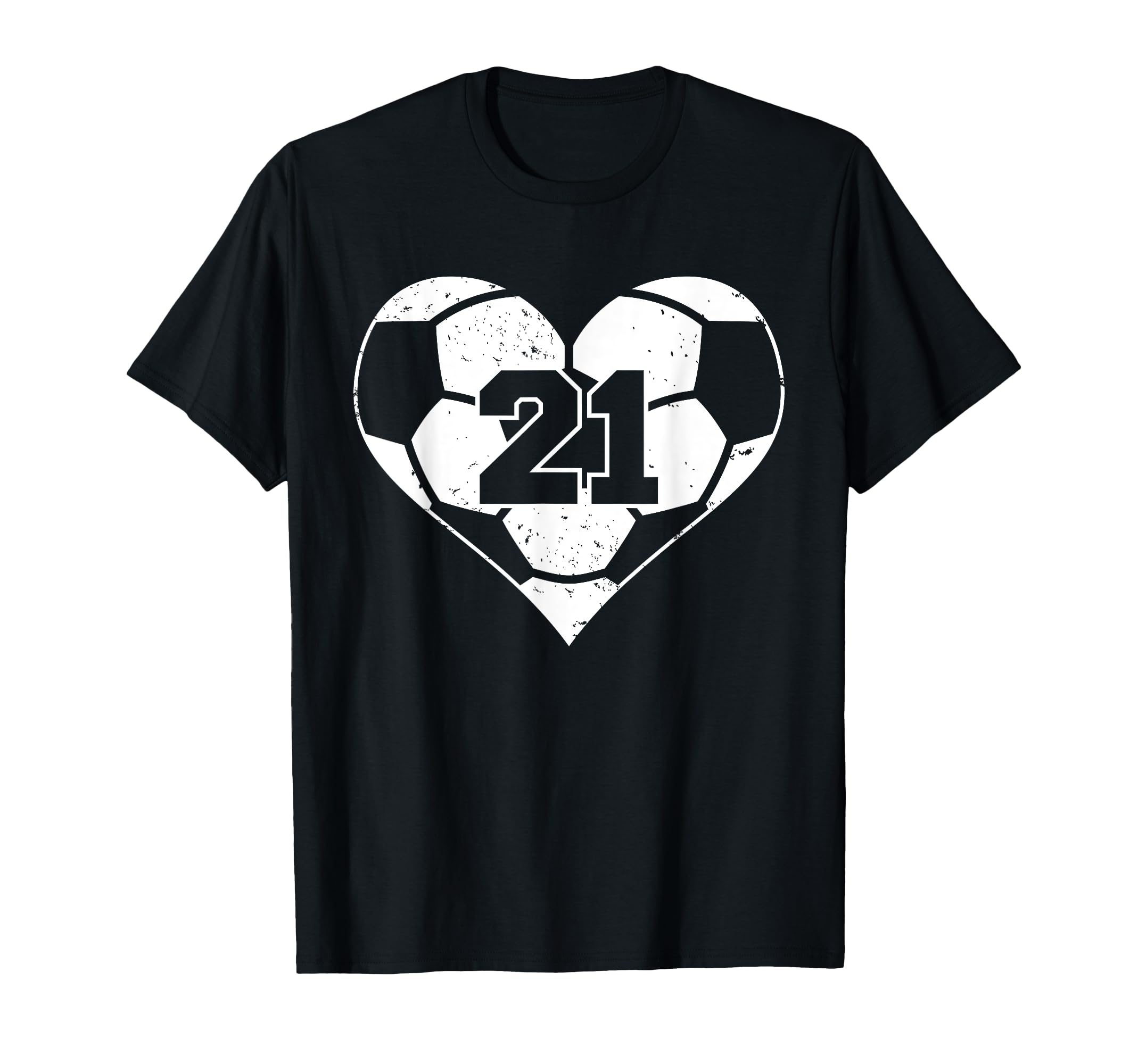 Soccer Number 21 Jersey Funny Soccer T-Shirt - Streetwear Style for Adults