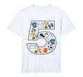 Mens 5Th Birthday 5 Year Old Football T-Shirt - Custom Art Print Men Women