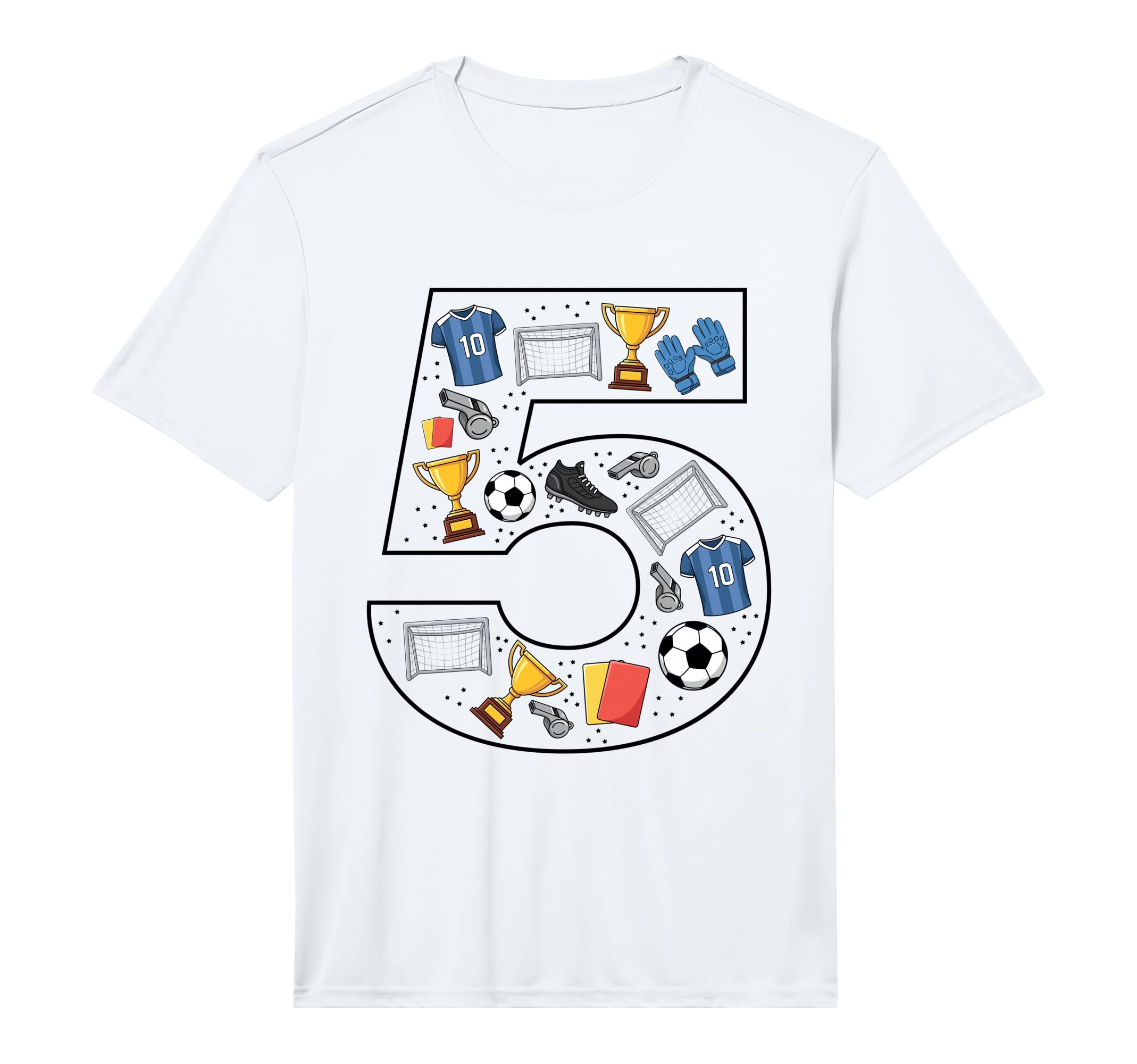 Mens 5Th Birthday 5 Year Old Football T-Shirt - Minimalist Print Unisex