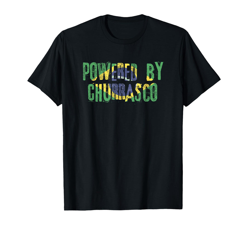 Powered Churrasco Brazil Brazilian T-Shirt - Trendy Graphic Unisex
