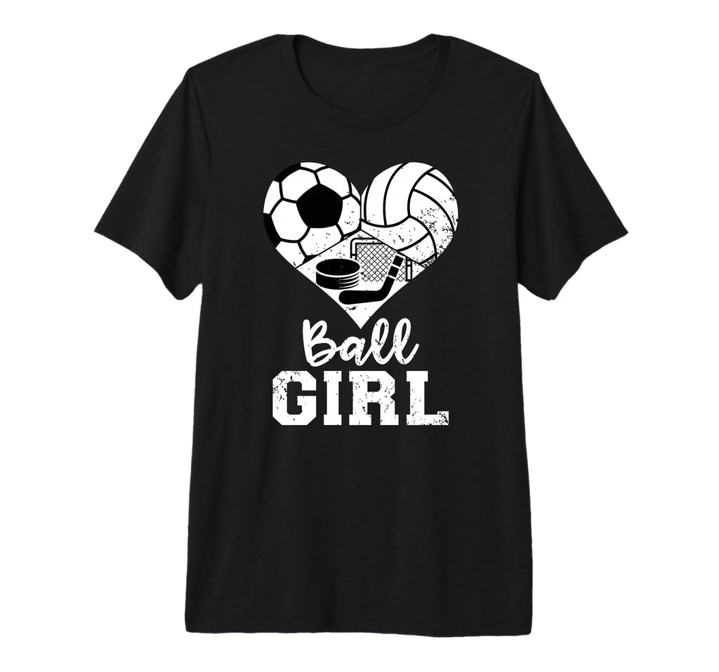 Ball Heart Soccer Volleyball Hockey T-Shirt - Novelty Apparel Men Women