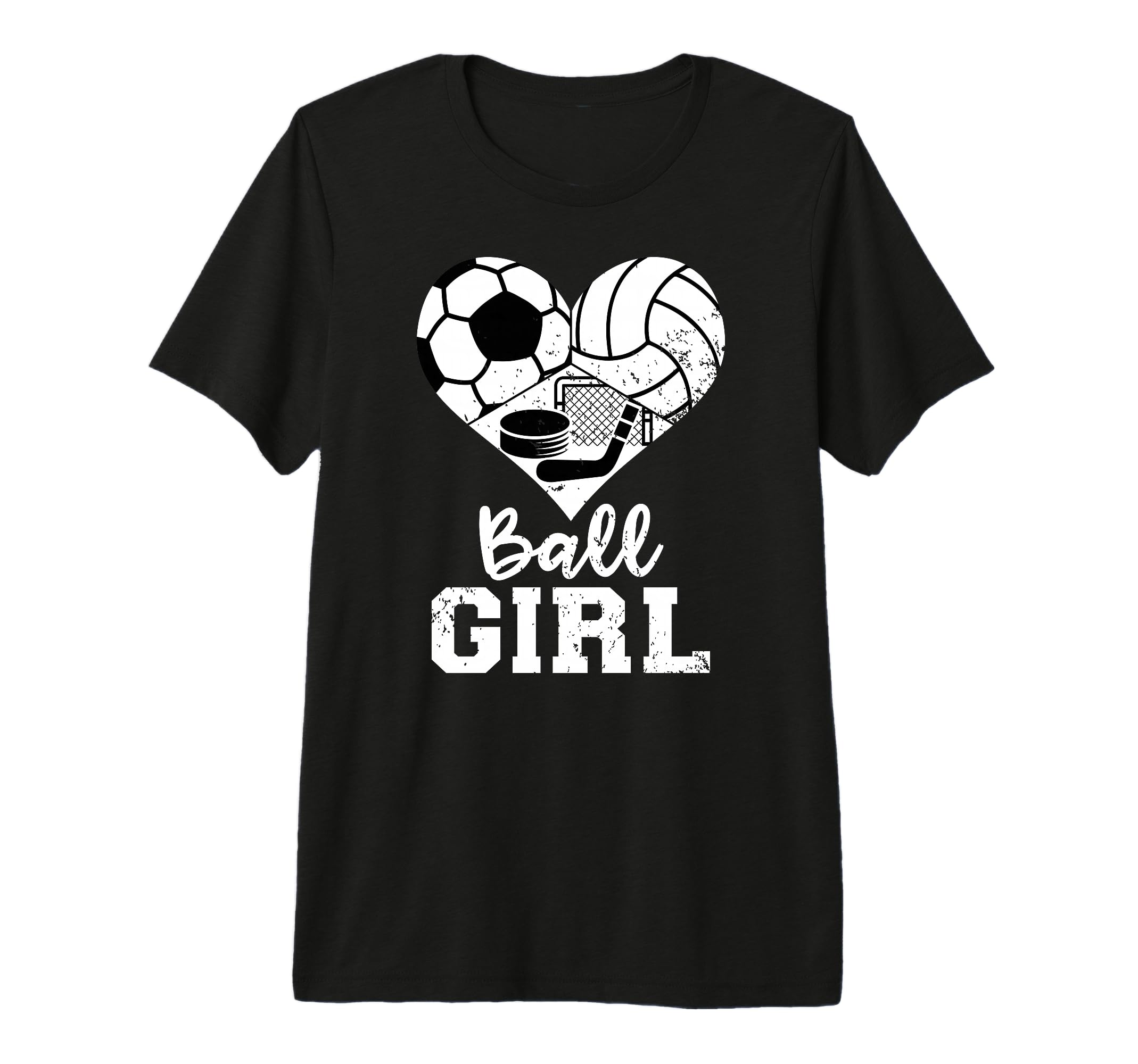 Ball Heart Soccer Volleyball Hockey T-Shirt - Novelty Apparel Men Women