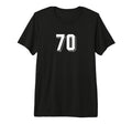 Number 70 80S 90S Soccer Team T-Shirt - Fun Novelty Design Men Women