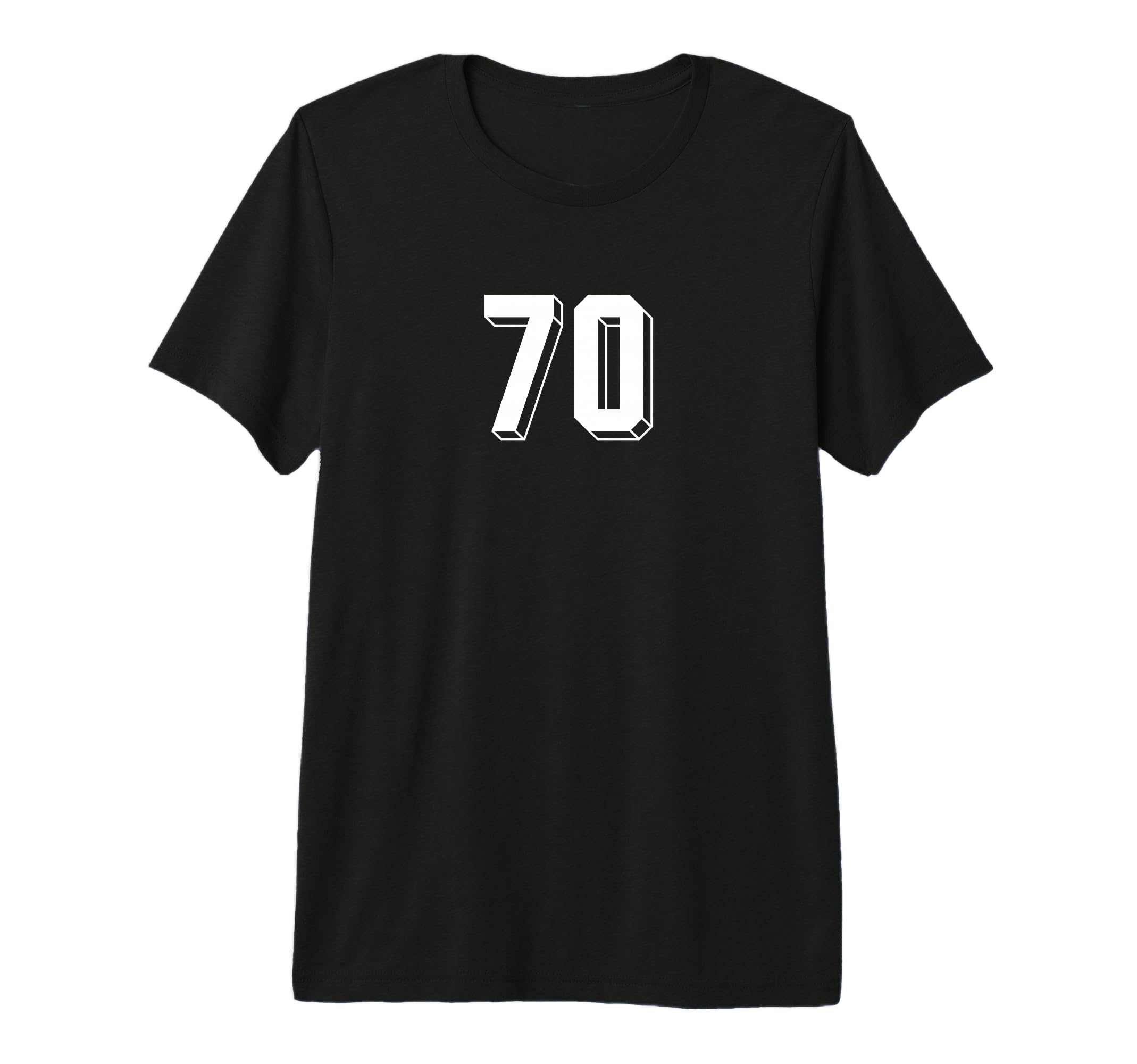 Number 70 80S 90S Soccer Team T-Shirt - Fun Novelty Design Men Women