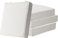 Square Corner Seat Cushions, 19" x 19" x 3", Set of 4, Indoor Outdoor Water Repellent Universal Chair Pads with Ties for Patio Furniture, Garden Deck Dining Chairs, Linen