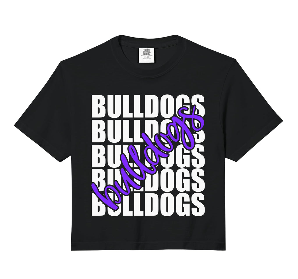 Bulldogs Purple School Sports Fan Team Hoodie - Novelty Apparel Unisex