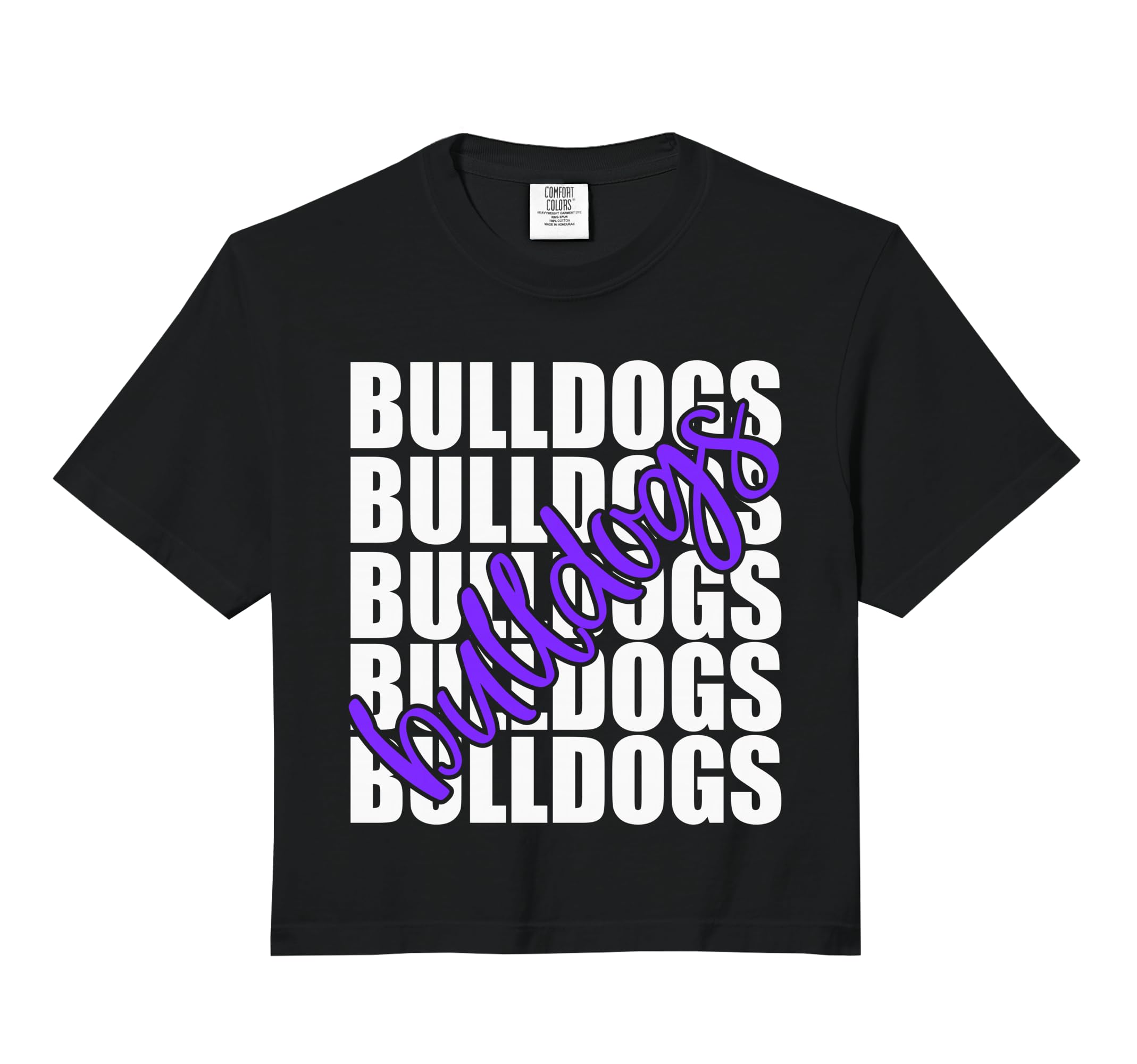 Bulldogs Purple School Sports Fan Team Hoodie - Novelty Apparel Unisex