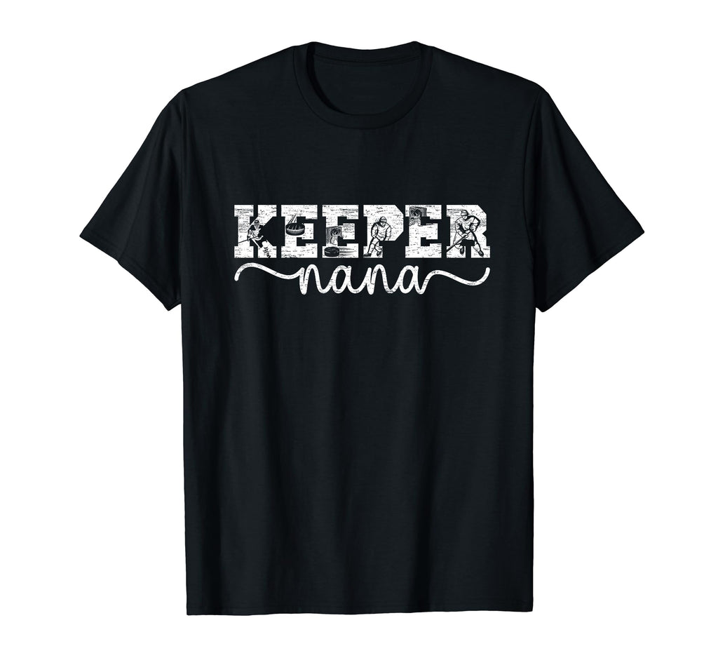 Ice Hockey Keeper Nana Ice Hockey Goalie T-Shirt - Unique Graphic Unisex