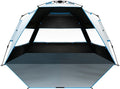 OutdoorMaster Beach Tent with Blackout Shelter Technology, Portable Beach Shade Sun Shelter Canopy for 4-6 Person with UPF 50+ UV Protection, Easy Setup Pop Up Tent Family Size