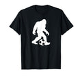 Bigfoot Playing Soccer Funny Soccer T-Shirt - Minimalist Print for Adults