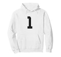 One White Number 1 Sports Fan Soccer Hoodie - Streetwear Style for Adults