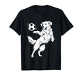 Happy Dog Playing Soccer Funny Sports T-Shirt - Aesthetic Graphic Unisex