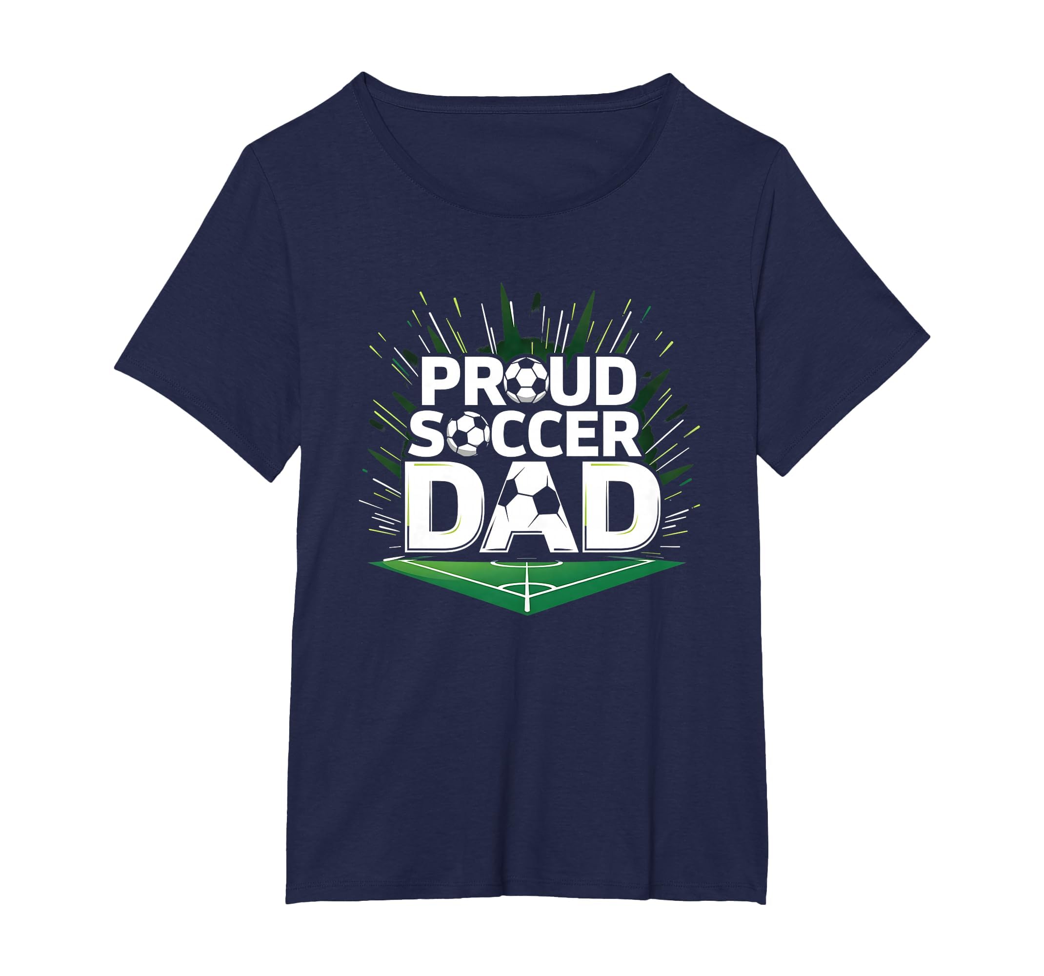 Proud Soccer Dad Cheering Sideline T-Shirt - Graphic Print for Adults