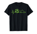 Soccer Heartbeat Pulse Ball Cleat T-Shirt - Unique Graphic for Adults