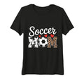 Womens Fun Soccer Mom Hearts Tri T-Shirt - Fun Novelty Design for Adults