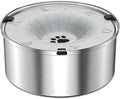 SCHITEC Dog Water Bowl No Spill 3L/0.8 Gallon Slow Drinking Anti-Splash Stainless Steel Dog Bowl with Floating Disk, Spill Proof Pet Travel Water Dispenser for Sloppy Messy Drinkers(Light Gray)