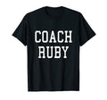 Coach Ruby Custom Football Soccer T-Shirt - Minimalist Print Unisex
