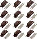 Cabinet Magnet Latch - Best for Cabinet Doors, Cupboards, Drawers and Shutters - Cabinet Magnetic Latch Easy Install - Magnetic Cabinet Catch Screws Included - Set of 12（Brown）
