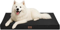 Outdoor Large Dog Bed, Waterproof Dog Bed for Large Dogs, Egg Crate Foam Pet Bed with Removable Washable Oxford Cooling Cover, Black