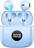 Wireless Earbuds, Bluetooth Ear Buds LED Power Display Headphones Bass Stereo, Bluetooth Earbuds in-Ear Noise Cancelling Mic, 40H Playback Mini Case IP7 Waterproof Sports Earphones for Android iOS