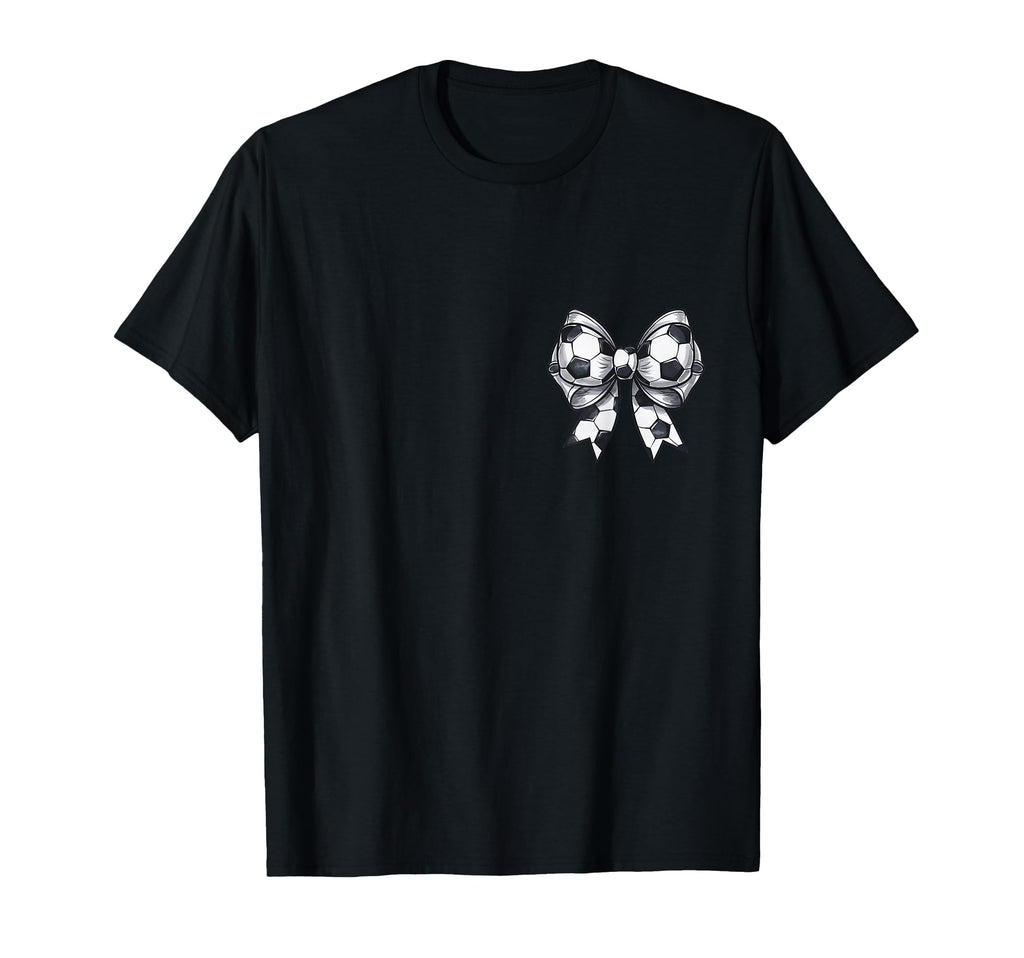 Soccer Mama Coquette Bow Front Back T-Shirt - Custom Art Print for Adults