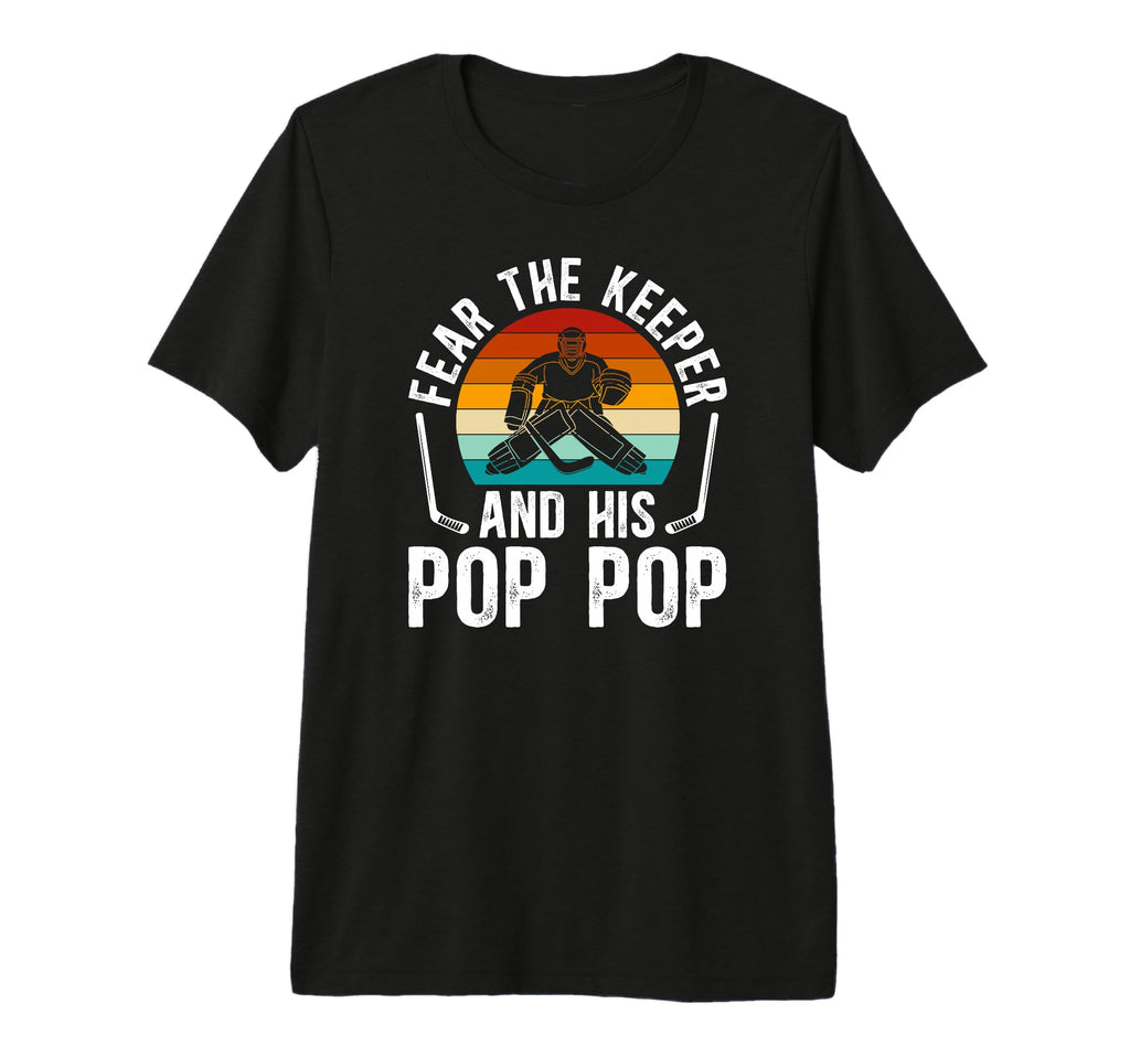 Mens Fear Hockey Keeper Pop Pop Ice T-Shirt - Trendy Graphic for Adults