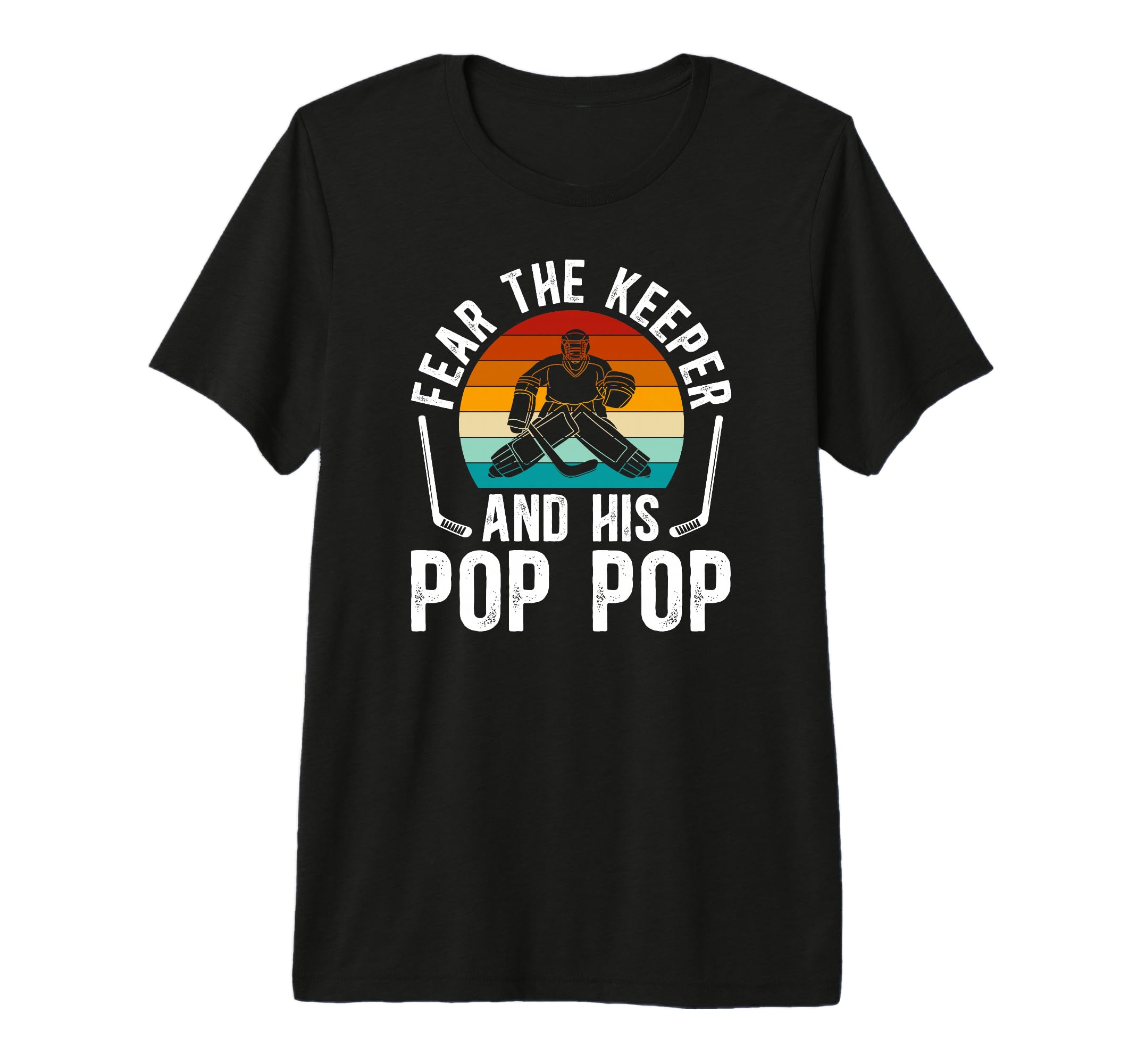 Mens Fear Hockey Keeper Pop Pop Ice T-Shirt - Trendy Graphic for Adults