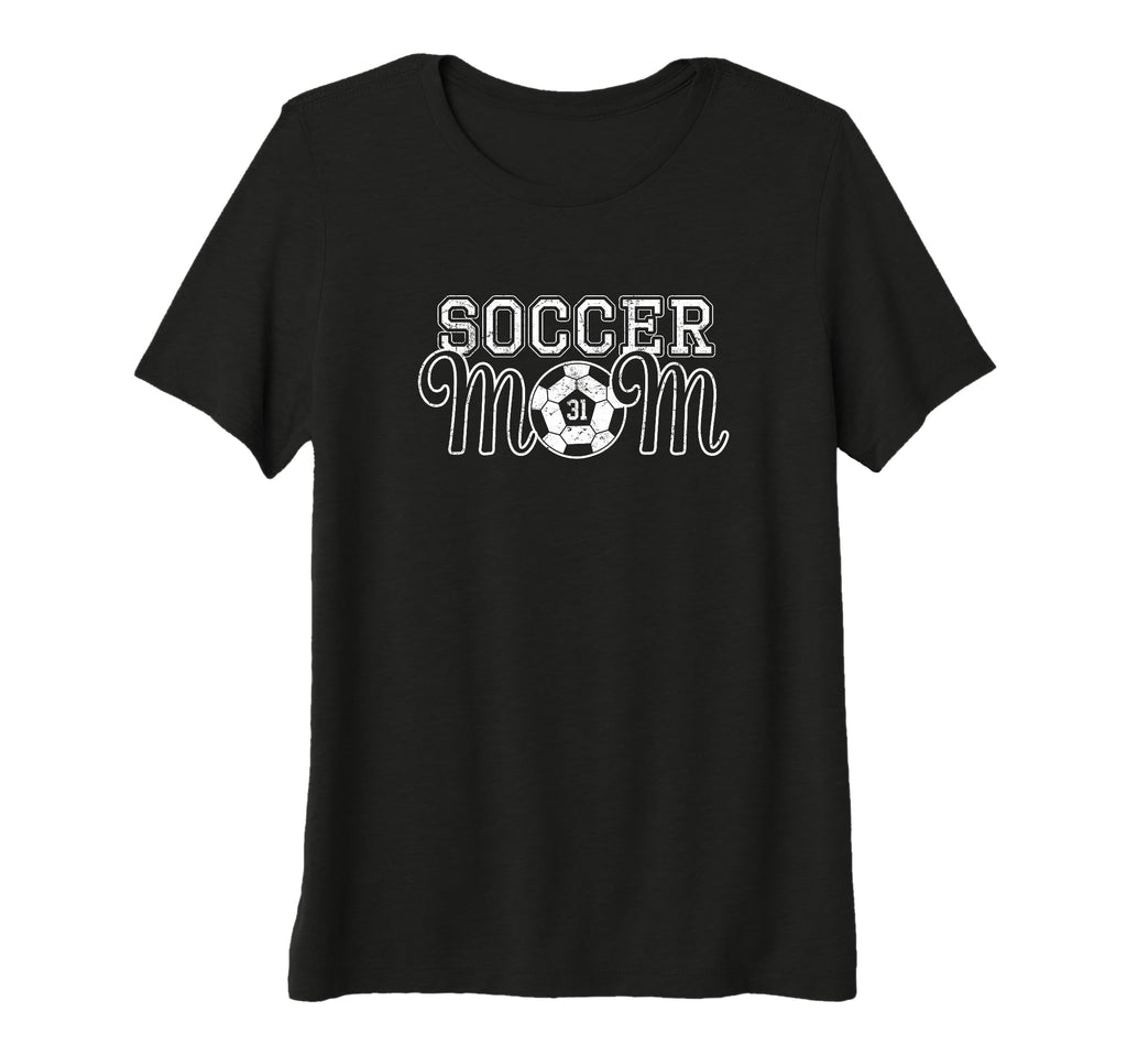 Womens Number 31 Soccer Mom Mothers Day T-Shirt - Aesthetic Graphic Unisex