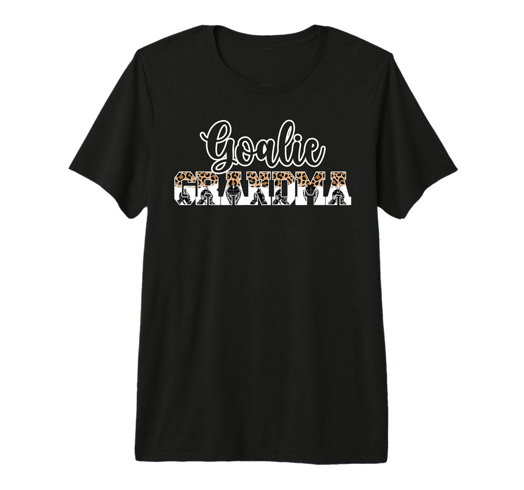 Ice Hockey Goalie Grandma Hockey T-Shirt - Casual Everyday Wear Men Women