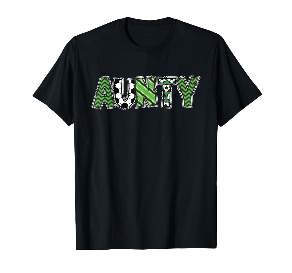 Soccer Aunt Aunty Birthday Party T-Shirt - Aesthetic Graphic Unisex