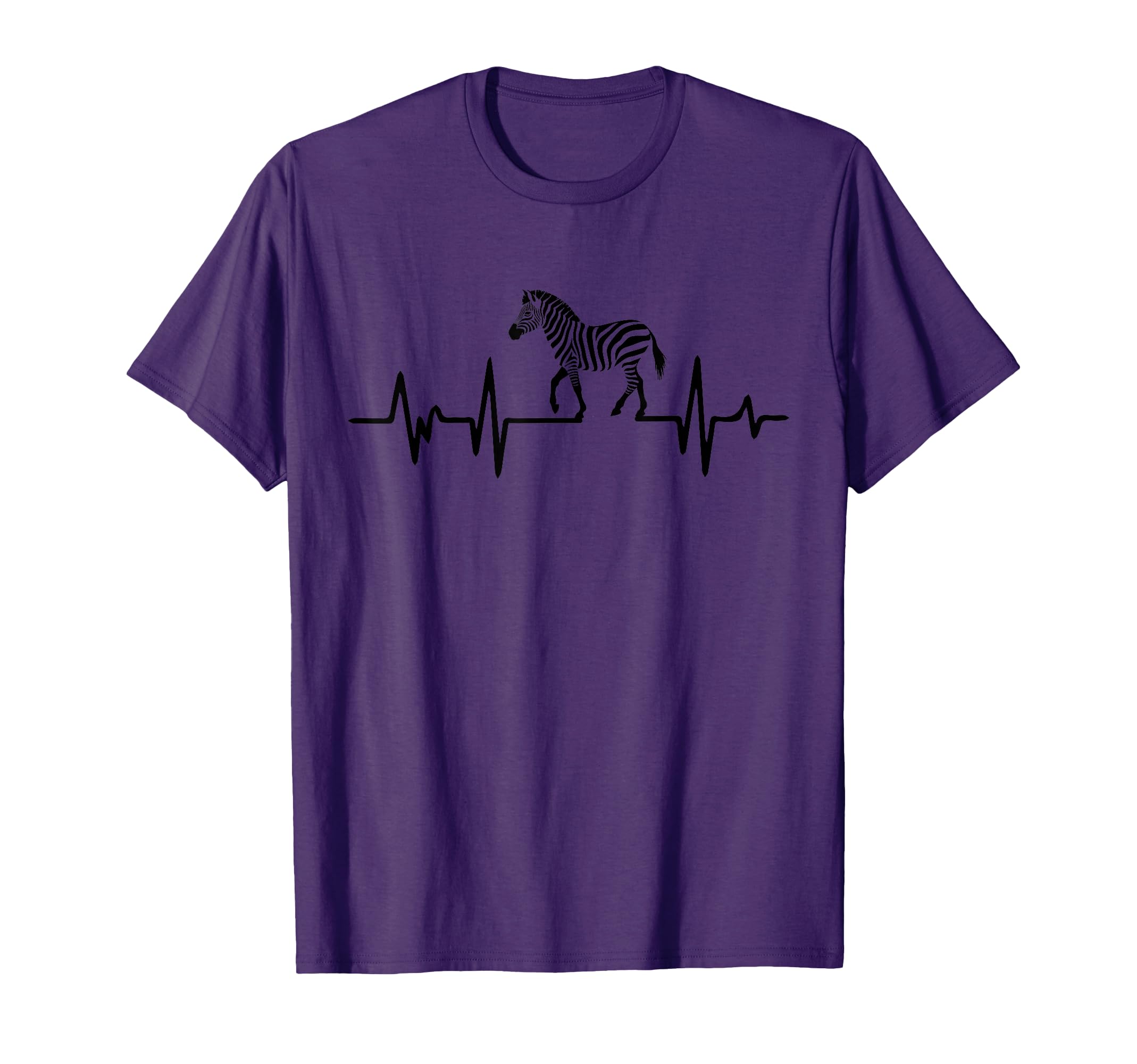 Zebra Heartbeat T-Shirt - Fun Novelty Design Unisex