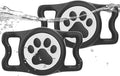 IP68 Waterpoof Dog Airtag Holder, Stretchy Silicone Full Body Covered Apple Air Tag Holder for Dog Cat Collar Fit All Width Collar (2* Black, 2 Pack)
