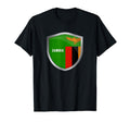 Zambia Flag Badge Soccer Fans Distressed T-Shirt - Aesthetic Graphic Unisex