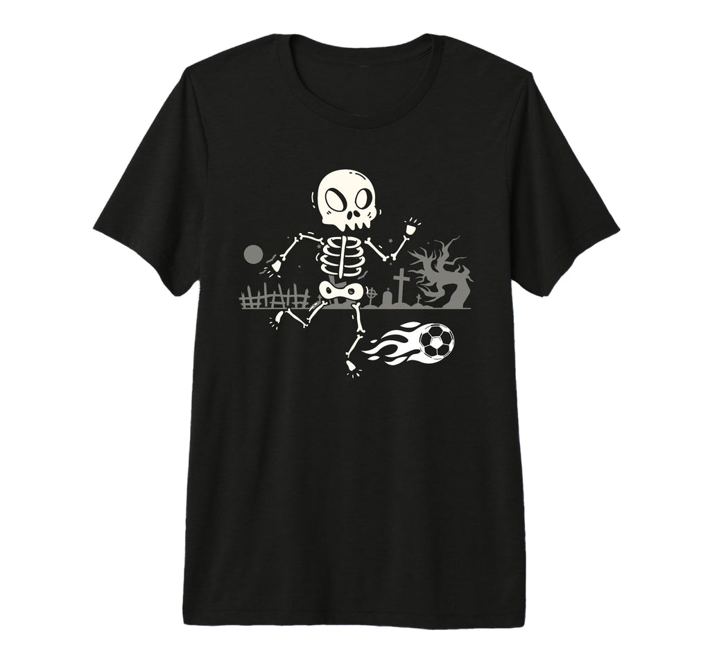 Skeleton Soccer Halloween Sport T-Shirt - Fun Novelty Design for Adults