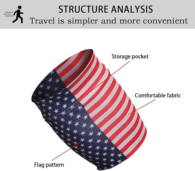 Running Phone Armband for Men Women,Universal Arm Bands for Phones Below 7.5 Inches,Waterproof Cell Phone Armband for Hiking,Running,Cycling,Climbing(Star Stripes M)
